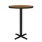 Correll Round Standing Height Cafe Bistro and Breakroom Pedestal Table, High Pressure Laminate Top BXB24R-06 - alternate 1